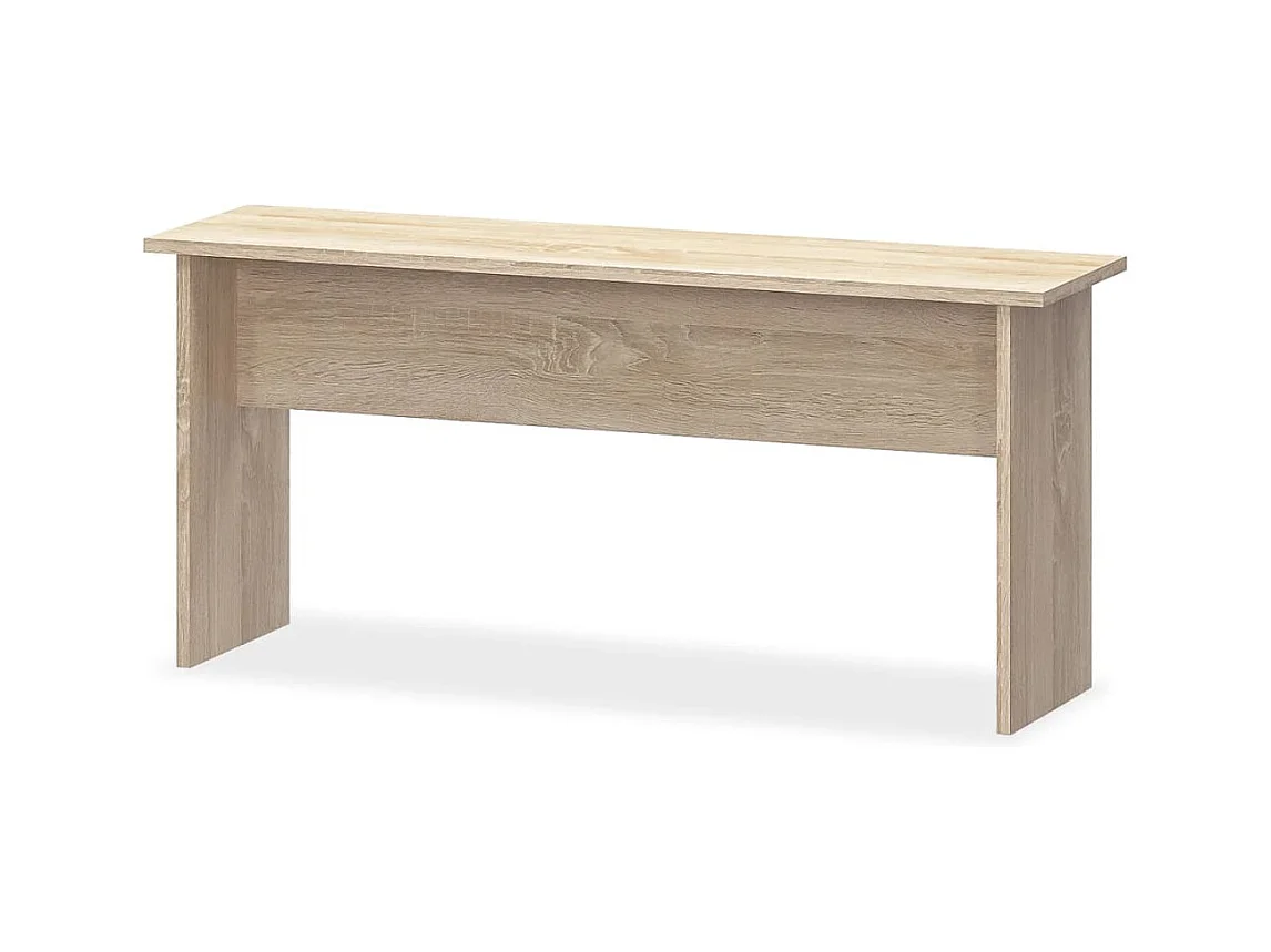 Conjunto de mesa de comedor y banco de 3 piezas, madera de ingeniería, roble