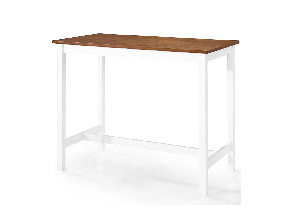 Juego de mesa de bar y taburete de madera maciza de 5 piezas