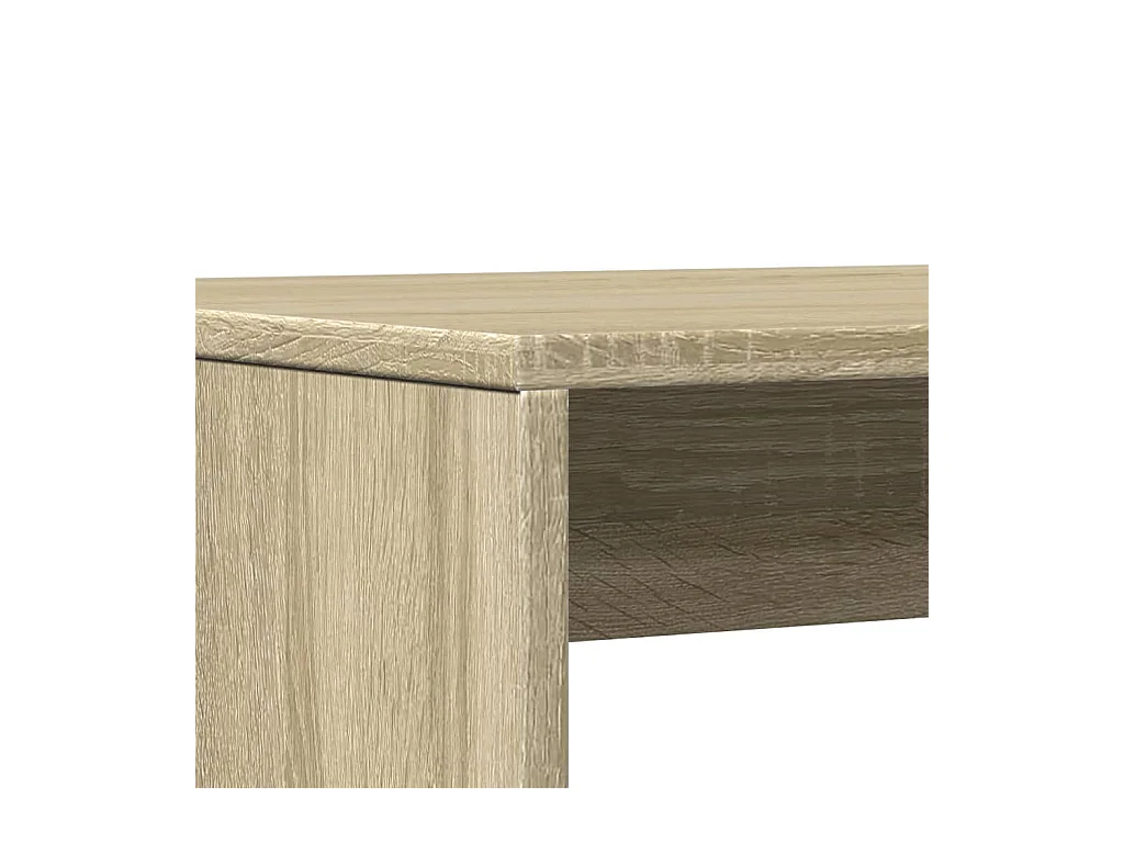 Juego de mesa de comedor y banco de madera de ingeniería de 3 piezas