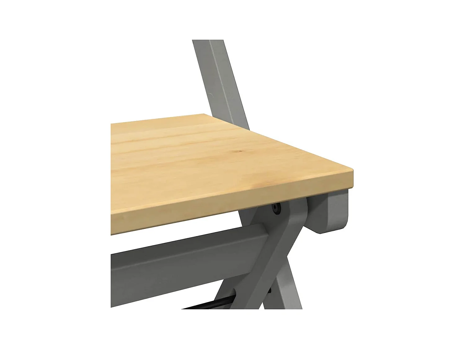 Juego de comedor plegable Corona Butterfly de 5 piezas en madera de pino gris