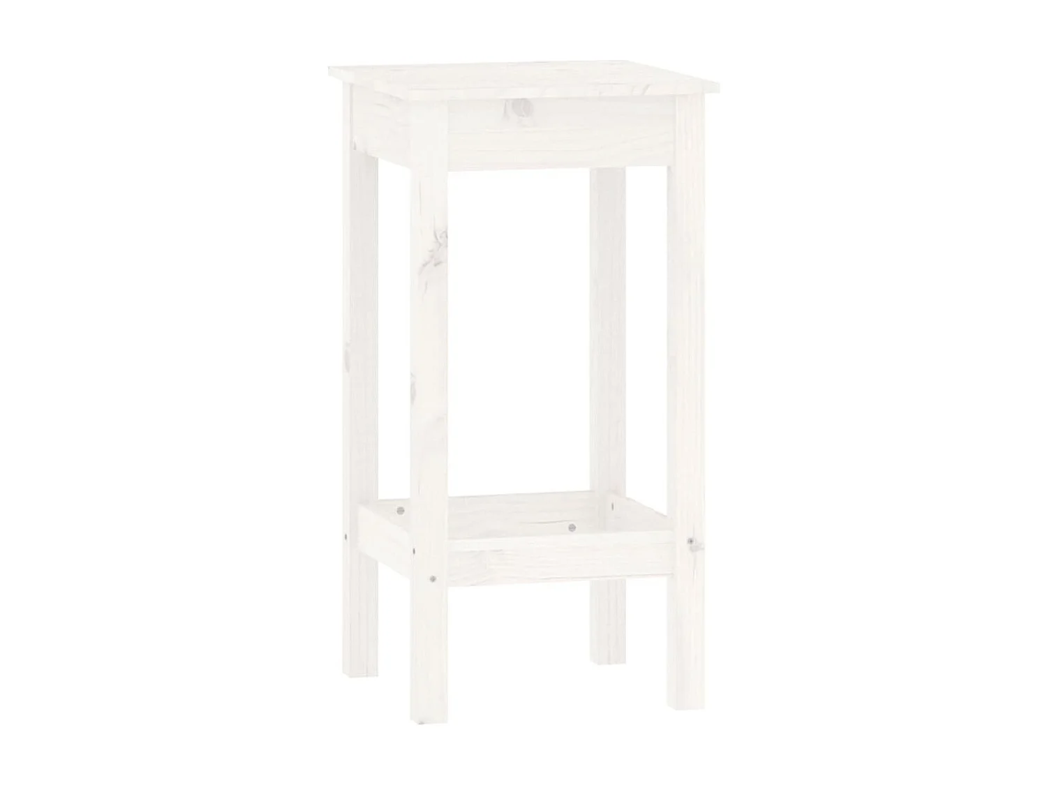 Ensemble de bar 5 pcs Blanc Bois de pin massif