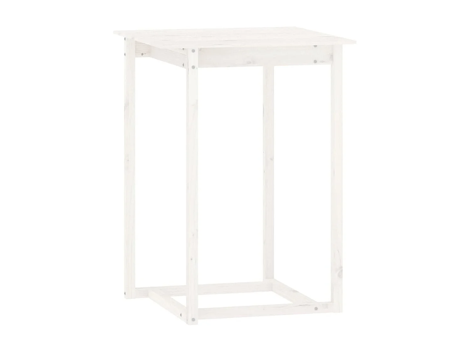 Ensemble de bar 5 pcs Blanc Bois de pin massif