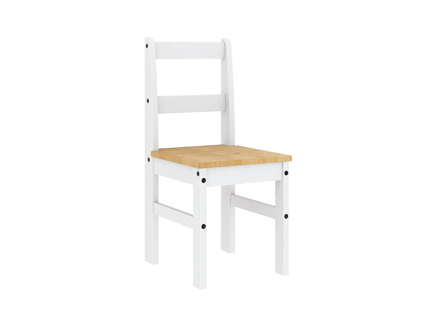 Ensemble à manger Panama 7 pcs blanc bois de pin massif