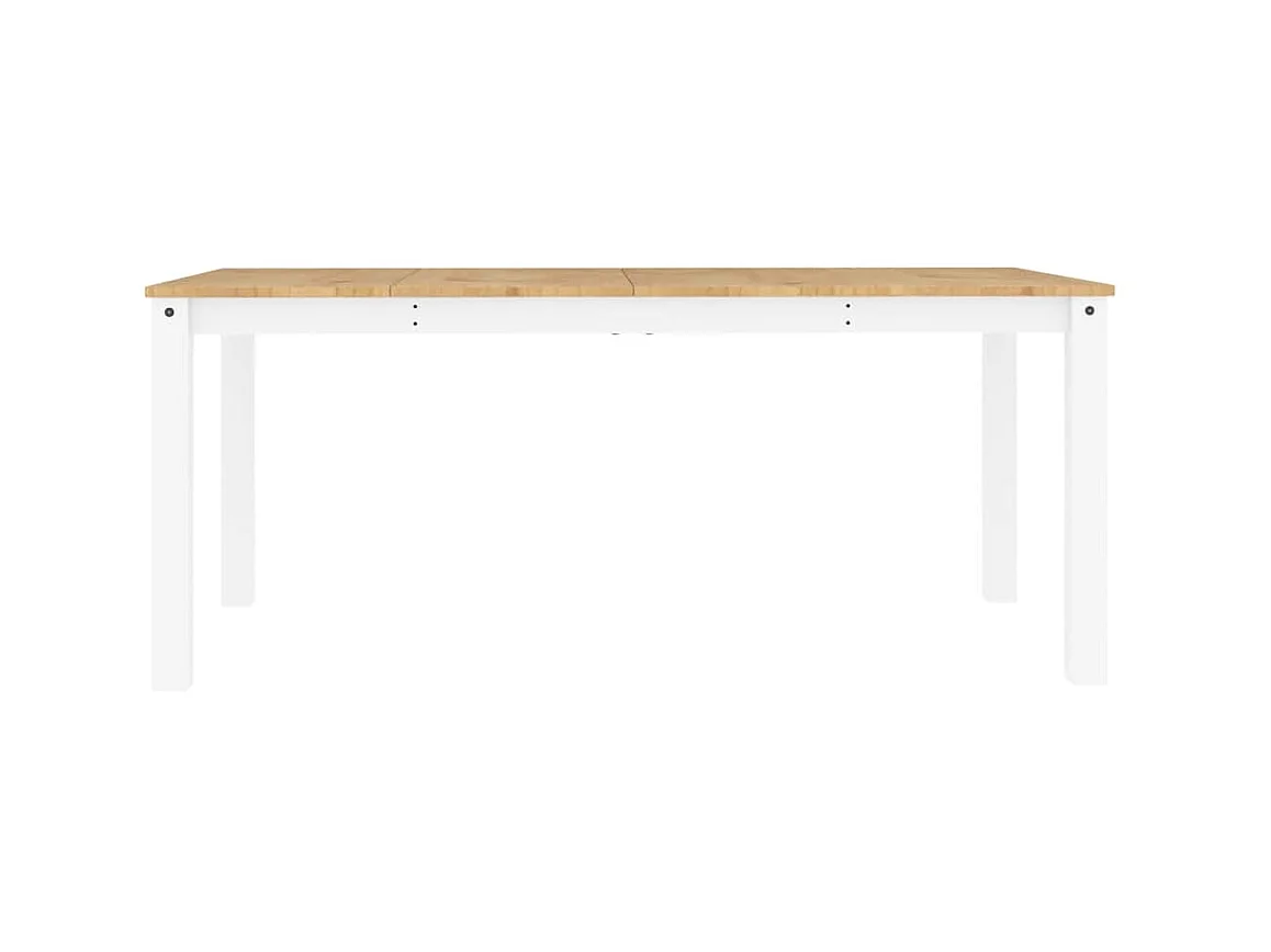 Ensemble à manger Panama 7 pcs blanc bois de pin massif