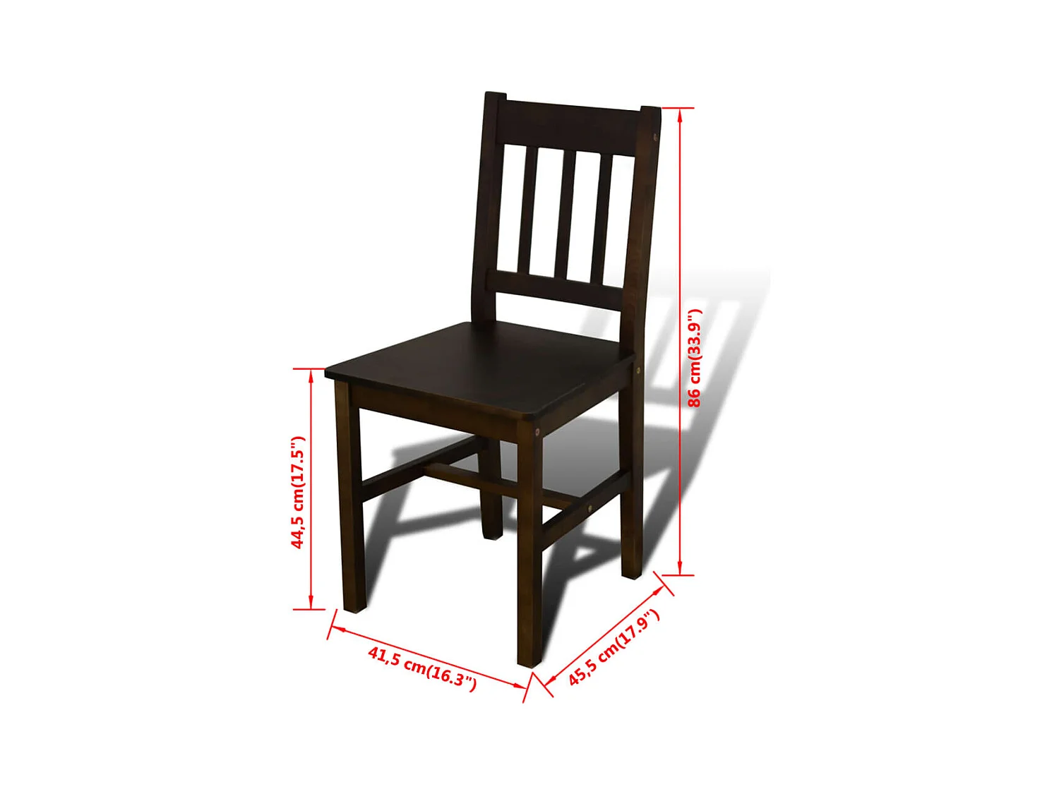 Eettafel met 4 stoelen Bruin