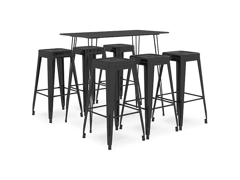 7-delige barset Zwart