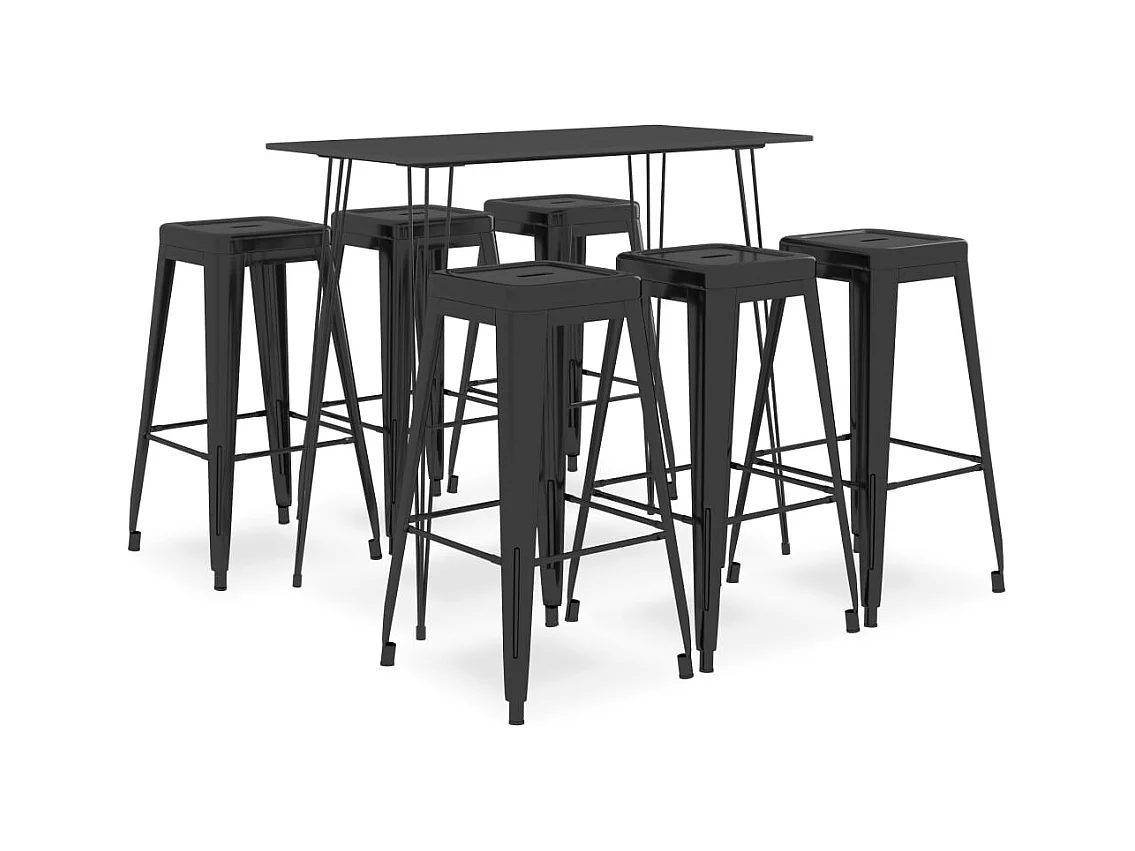 Ensemble de bar 7 pcs Noir