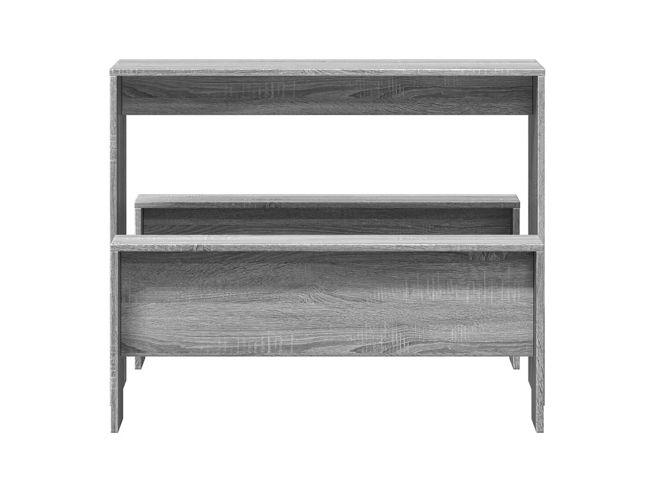 Juego de mesa de comedor y banco de madera de ingeniería de 3 piezas