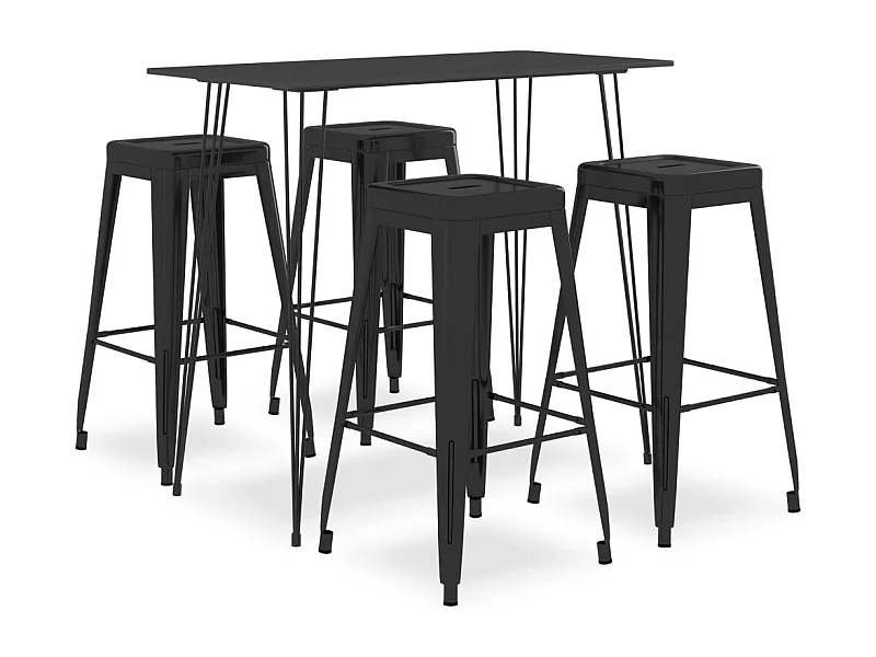Ensemble de bar 5 pcs Noir