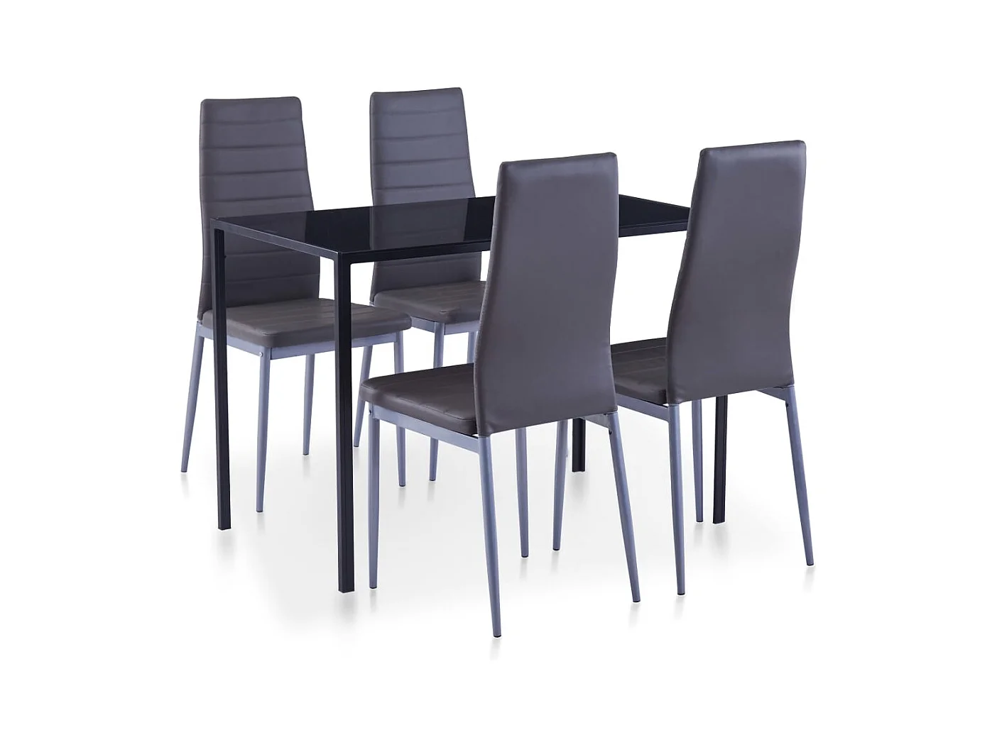 Juego de comedor de 5 piezas, gris