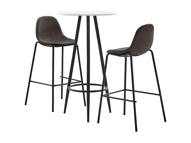 Ensemble de bar 3 pcs Tissu Gris foncé