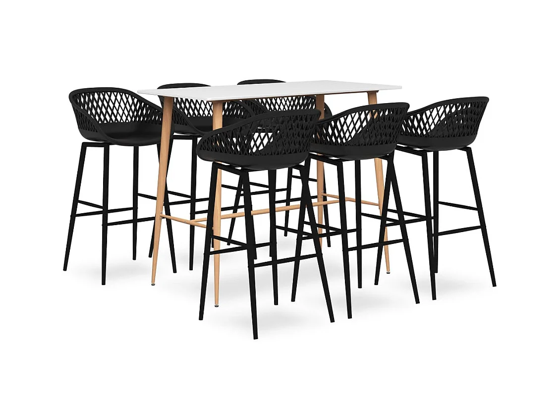 Ensemble de bar 7 pcs Blanc et noir