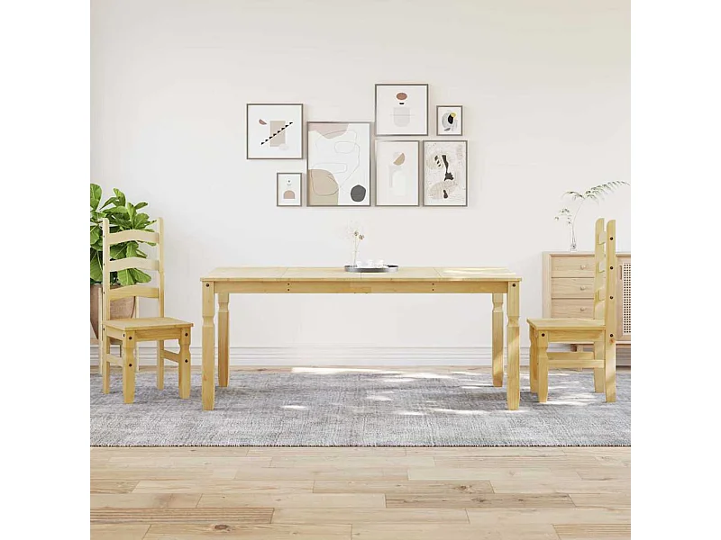 Ensemble à manger Panama 3 pcs bois de pin massif