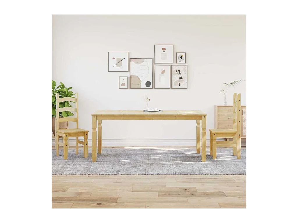 Panama 3-delige eetkamerset massief grenenhout