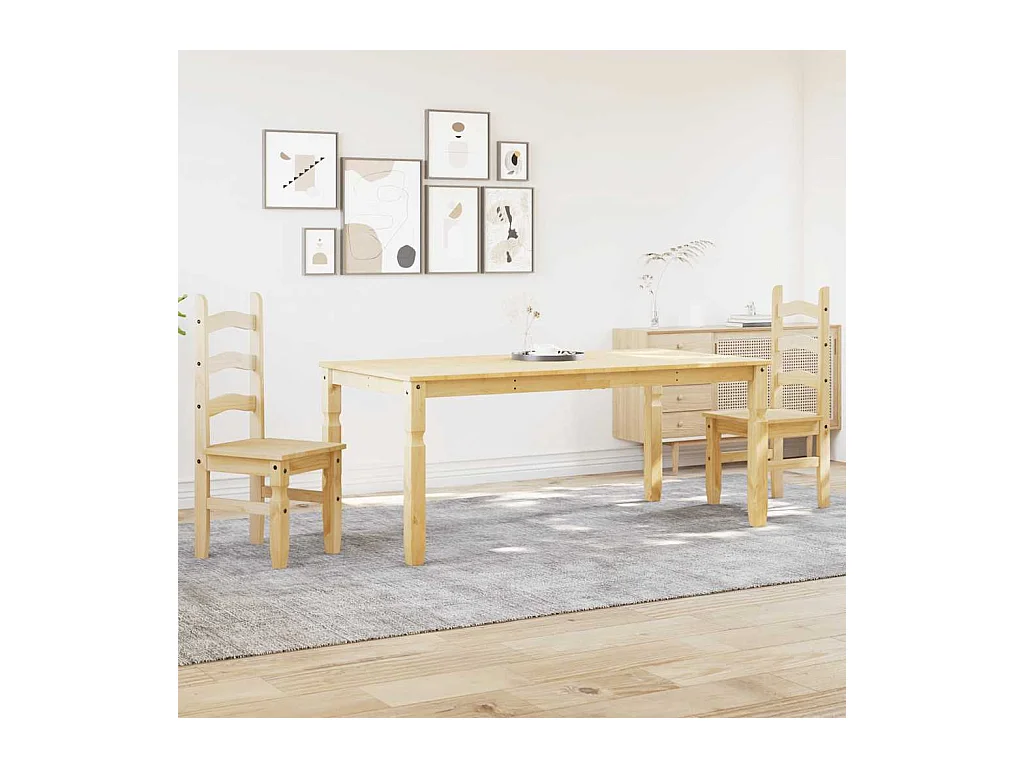 Panama 3-delige eetkamerset massief grenenhout