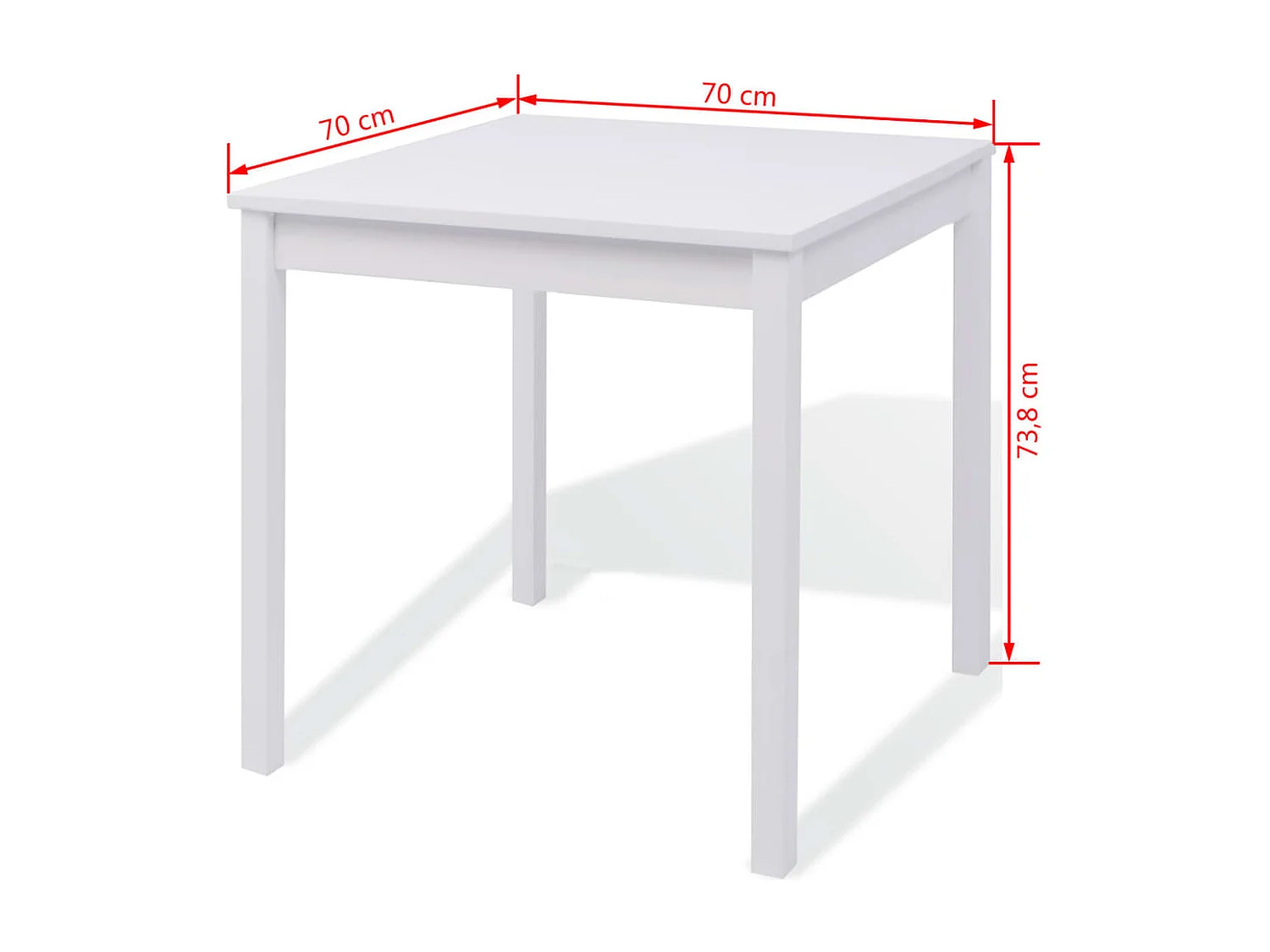 Set da pranzo da 5 pezzi in legno di pino bianco