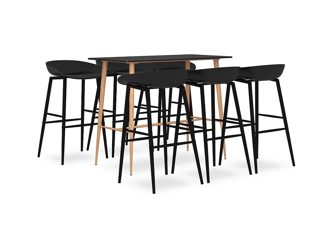 7-delige barset Zwart