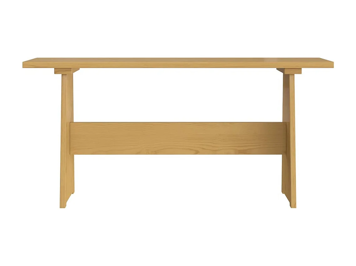 Juego de comedor REINE de 3 piezas en madera maciza de pino color marrón miel