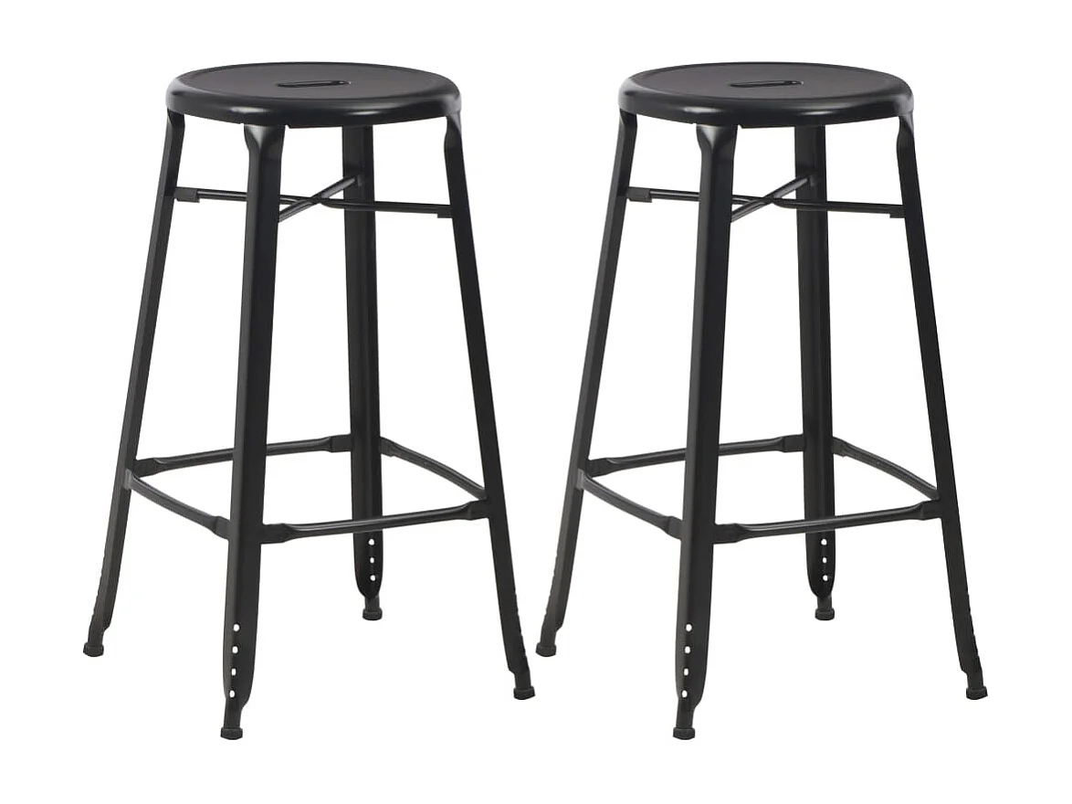 Conjunto de muebles de bar de 3 piezas, acero negro