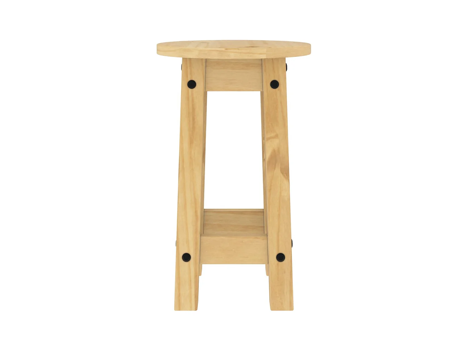 Juego de 2 taburetes de bar de madera maciza de pino