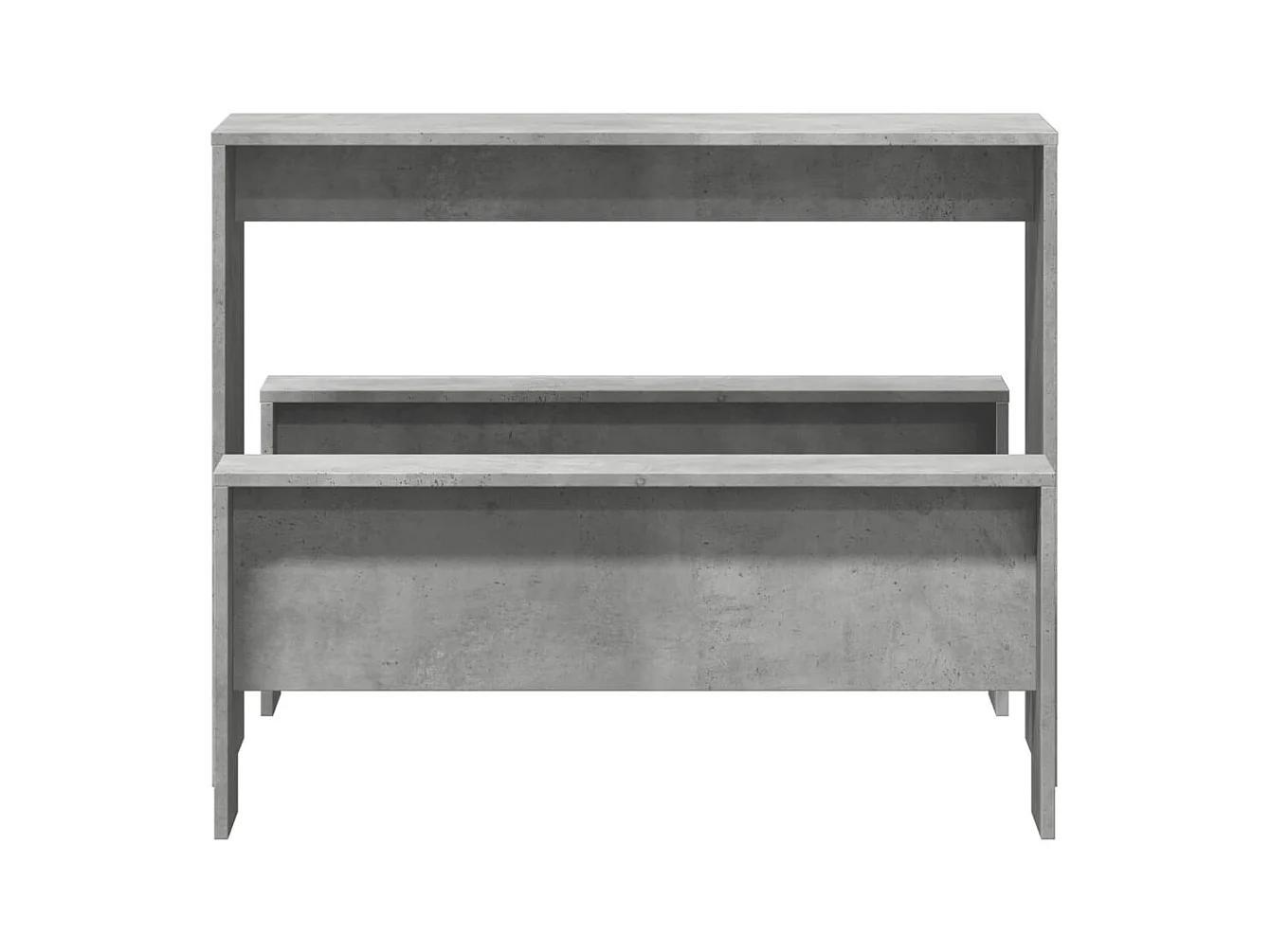 Juego de mesa de comedor y banco de madera de ingeniería de 3 piezas