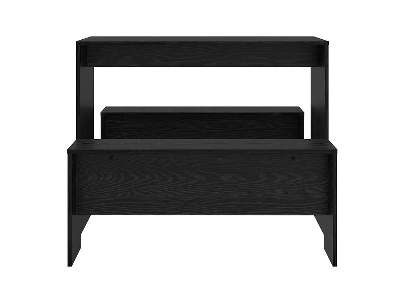 Eettafelset 2-delig Zwart eiken 97 x 47 x 75 cm