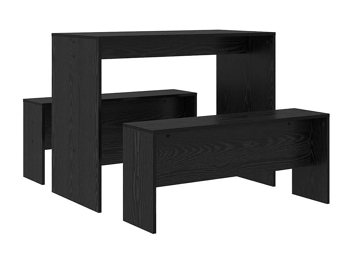Set da pranzo 2 pezzi Rovere nero 97 x 47 x 75 cm
