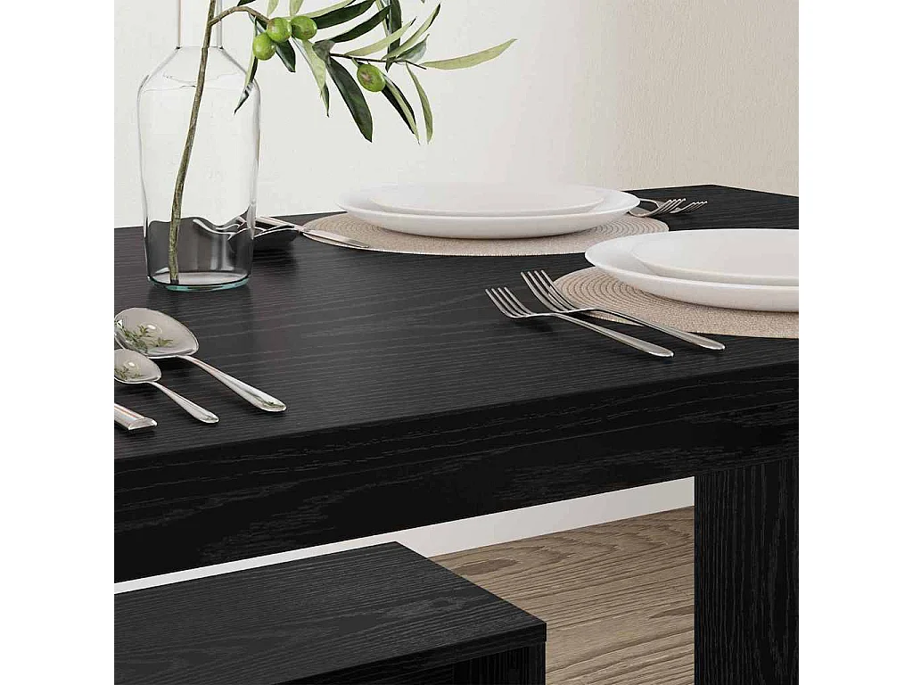 Set da pranzo 2 pezzi Rovere nero 97 x 47 x 75 cm