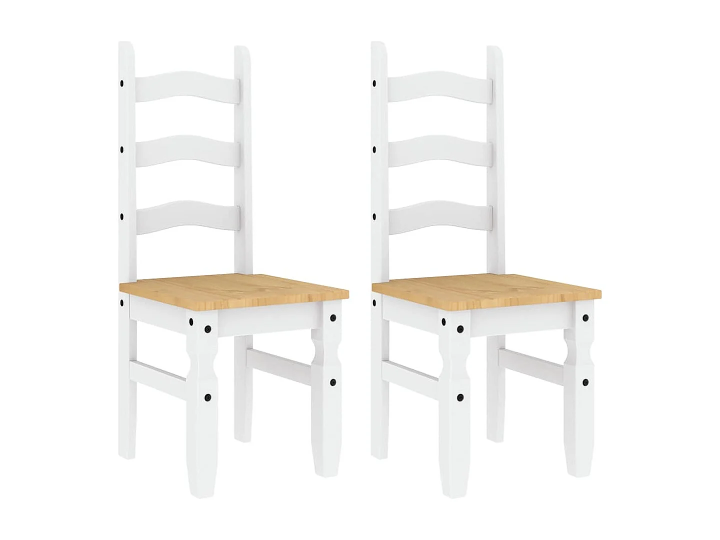 Panama 3-delige eetkamerset wit massief grenenhout