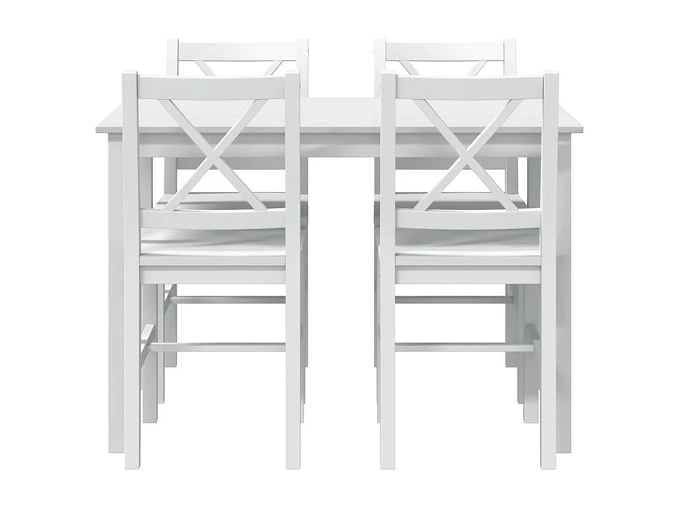 set da pranzo 5 pezzi bianco