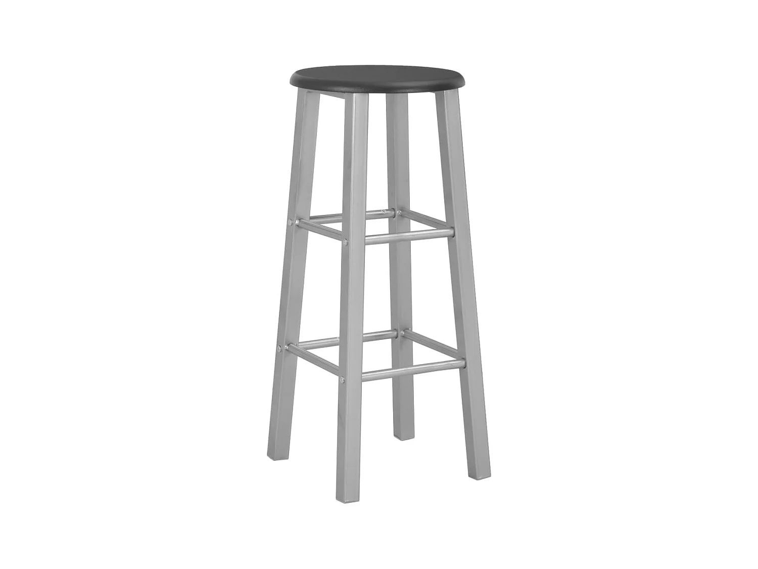 Juego de barra de 3 piezas, madera y acero negro