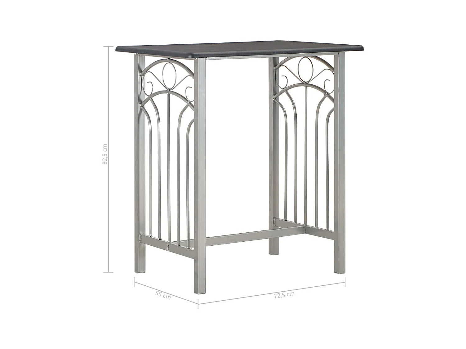 Juego de barra de 3 piezas, madera y acero negro