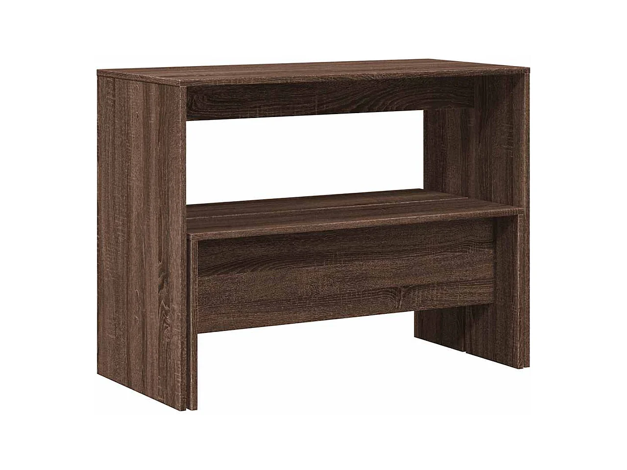 Juego de mesa de comedor y banco de madera de ingeniería de 3 piezas