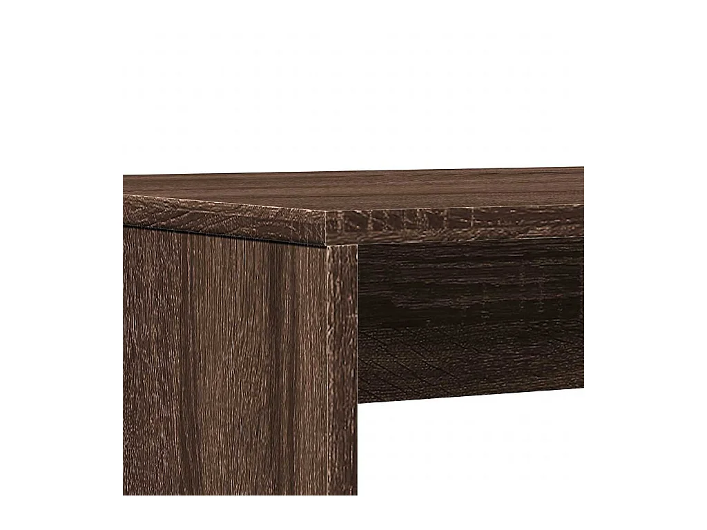 Juego de mesa de comedor y banco de madera de ingeniería de 3 piezas