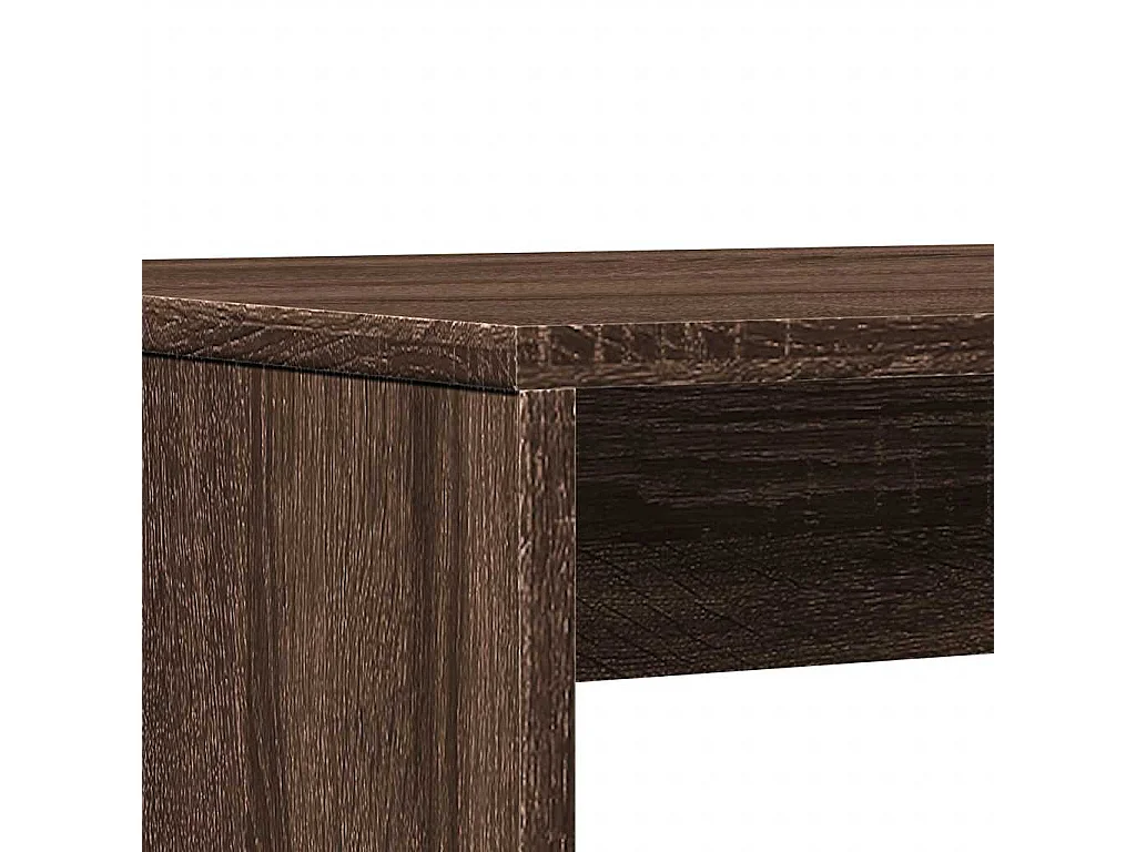 Set da pranzo in legno ingegnerizzato composto da 3 pezzi, tavolo e panca