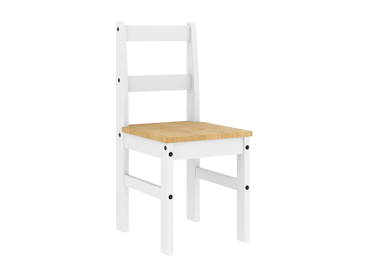 Ensemble à manger Panama 5 pcs blanc bois de pin massif