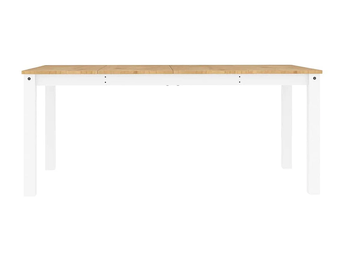 Ensemble à manger Panama 5 pcs blanc bois de pin massif