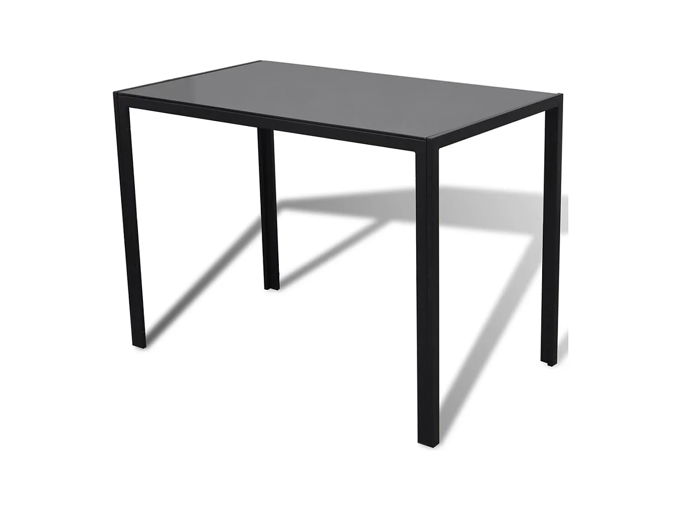 Juego de mesa de comedor de cinco piezas en color negro