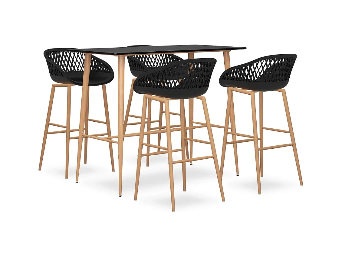 Juego de barra de 5 piezas Negro