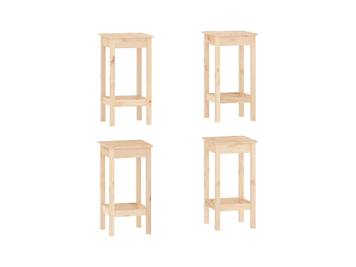 Juego de bar de 5 piezas fabricado en madera maciza de pino