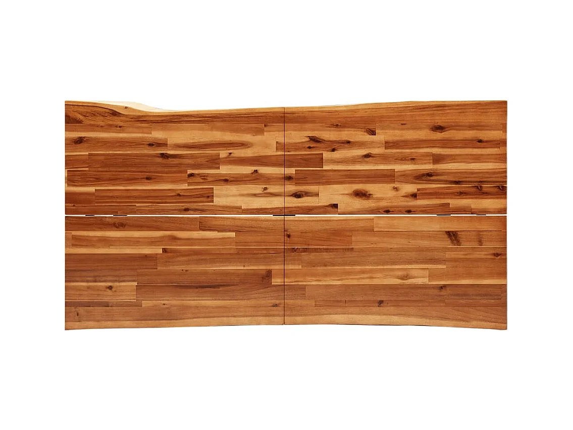 Juego de comedor de 3 piezas con borde vivo en madera maciza de acacia