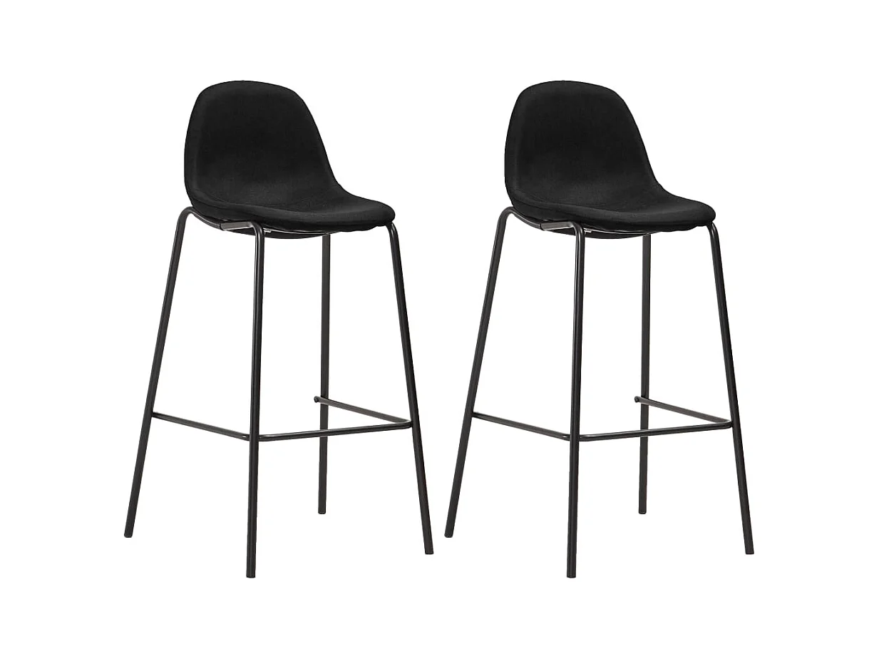 Juego de bar de 3 piezas en tela negra