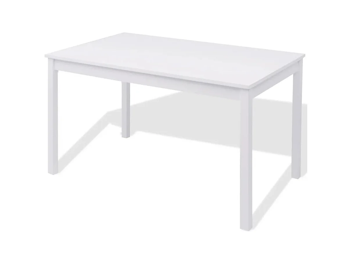 Eetkamerset 7-delig, wit grenenhout