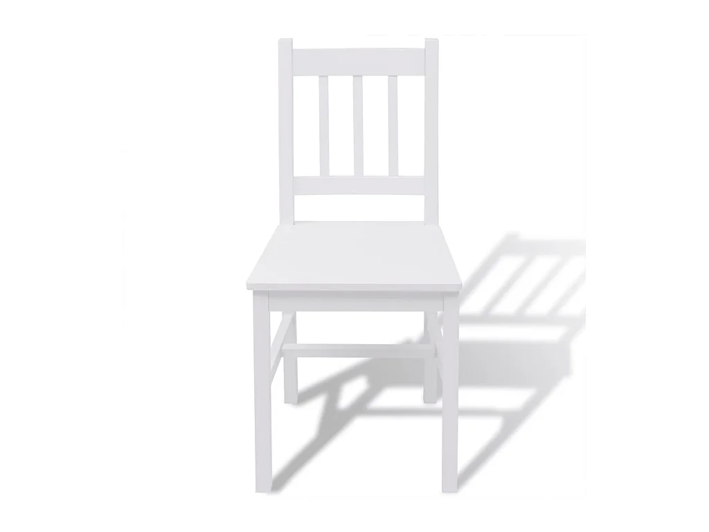 Eetkamerset 7-delig, wit grenenhout