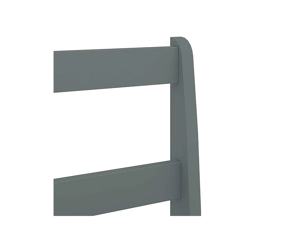 Juego de comedor Panamá de 5 piezas, gris, madera maciza de pino