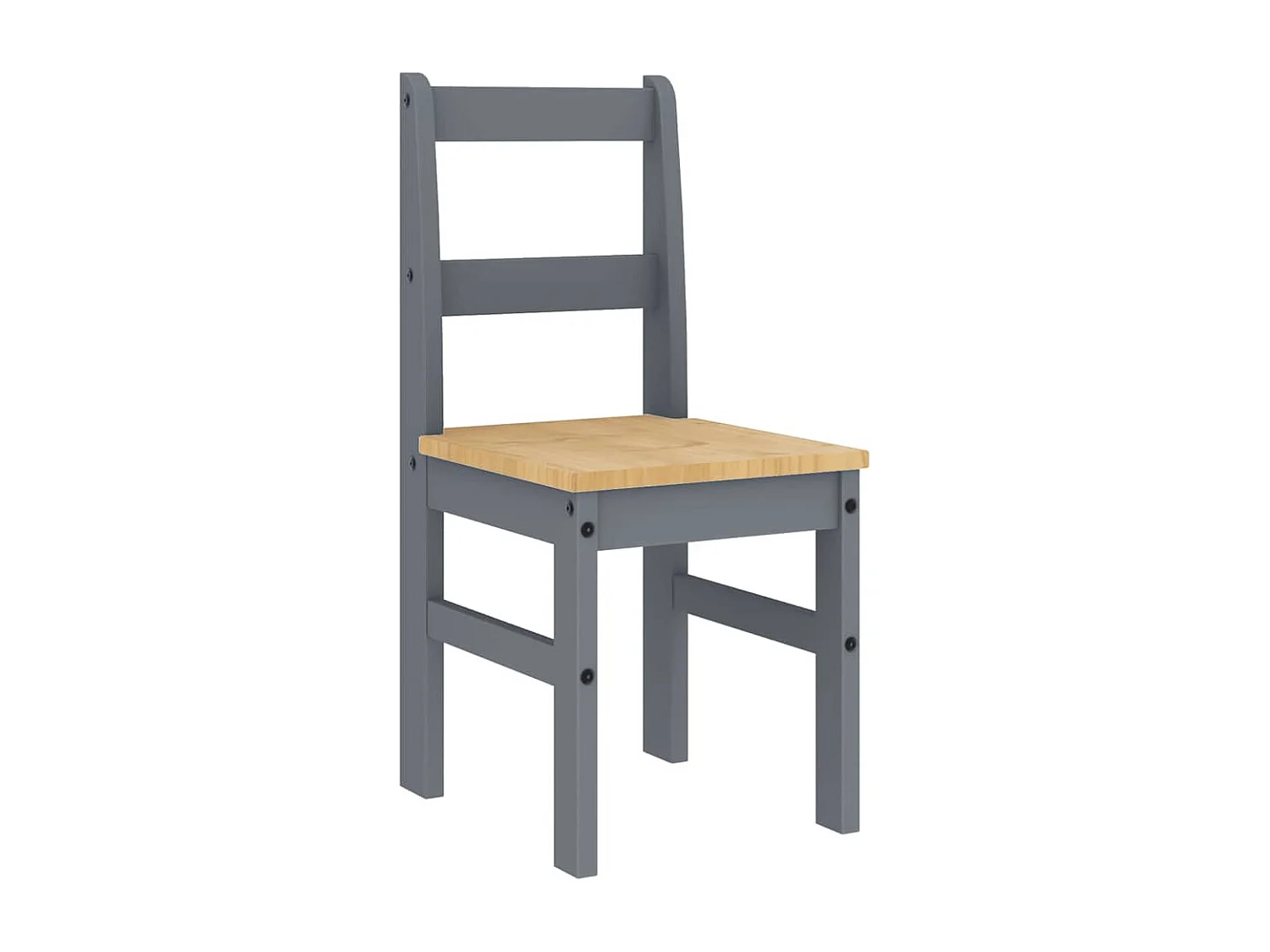 Ensemble à manger Panama 5 pcs gris bois de pin massif