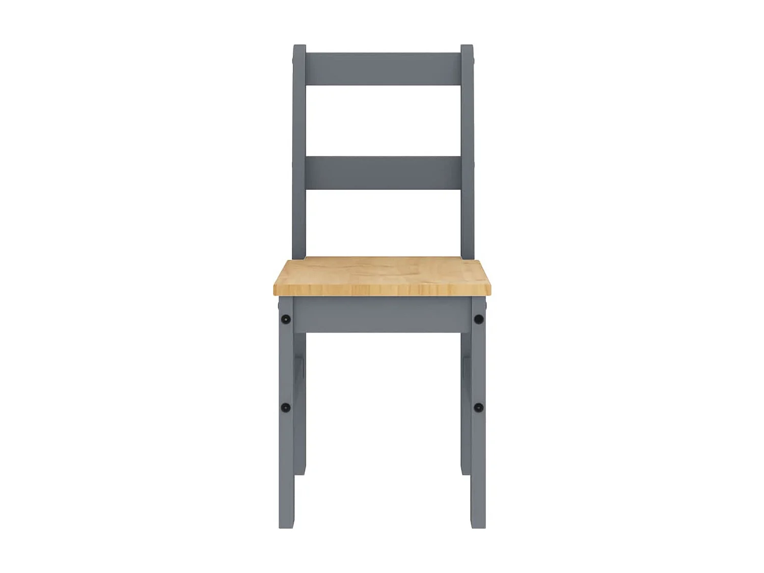 Ensemble à manger Panama 5 pcs gris bois de pin massif