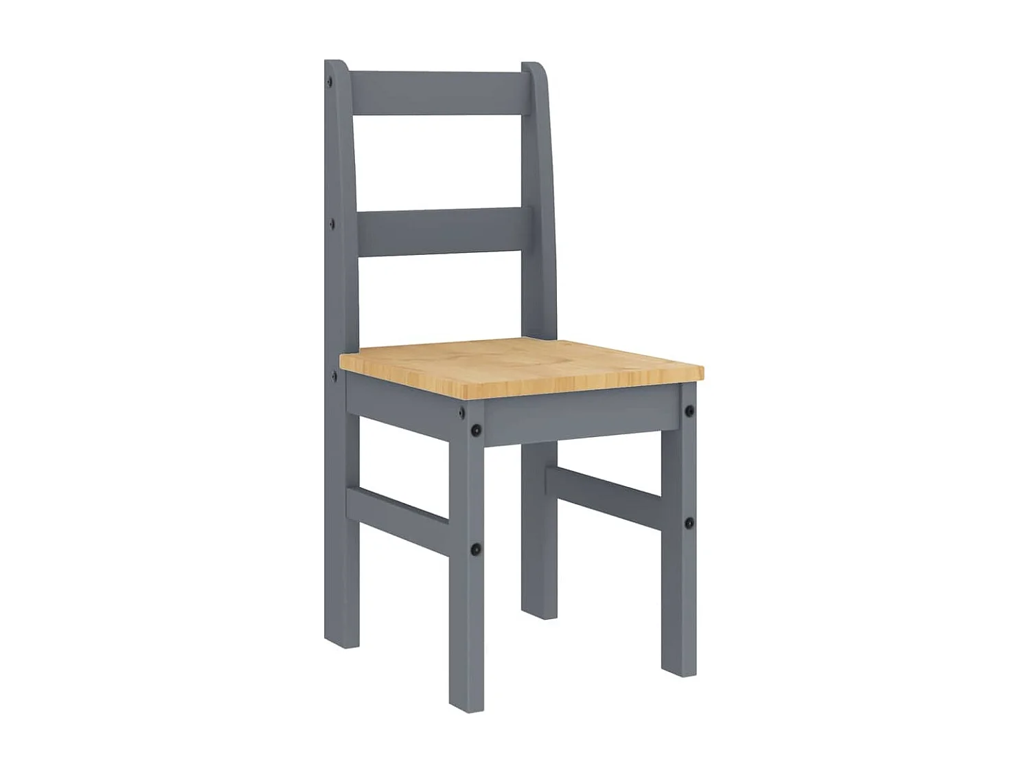 Ensemble à manger Panama 4 pcs gris bois de pin massif