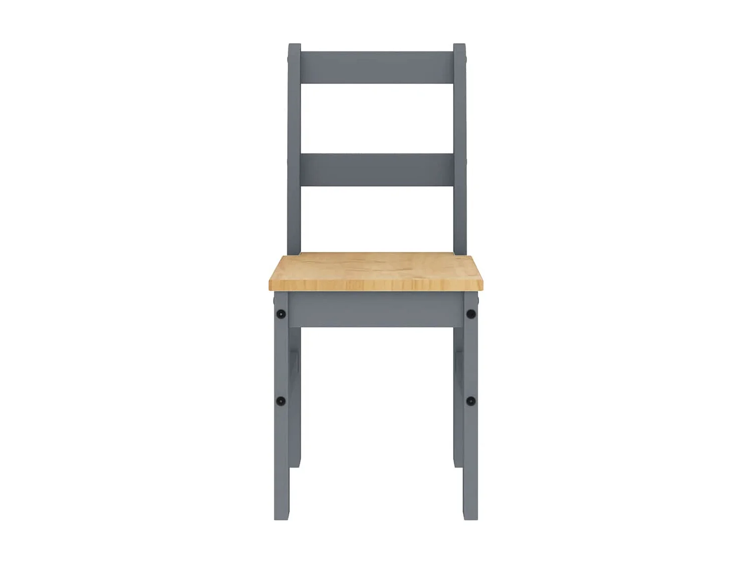 Ensemble à manger Panama 4 pcs gris bois de pin massif