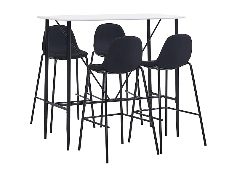 Ensemble de bar 5 pcs Tissu Noir